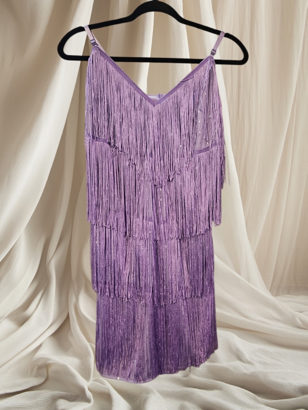 *SOLD* Purple Women's X-Large Fringe Dress
